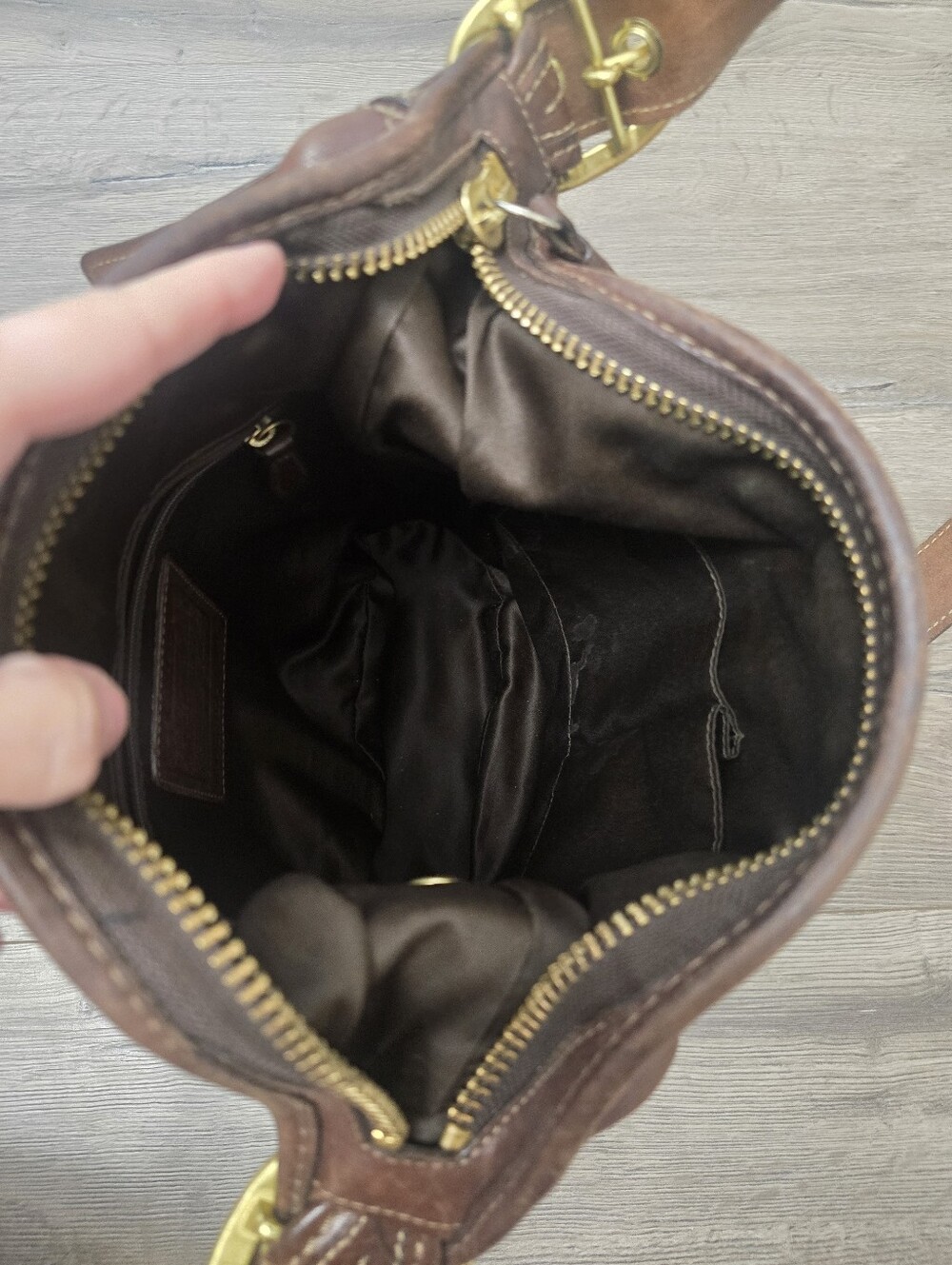 Coach Bleeker Vintage Y2K Signature Hobo Shoulder Bag Brown Canvas & Leather - Picture 10 of 10